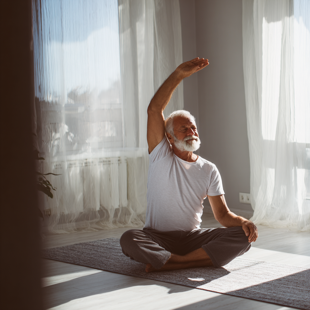 Smiling young Uzbekistan adults in their twenties practicing dynamic yoga poses